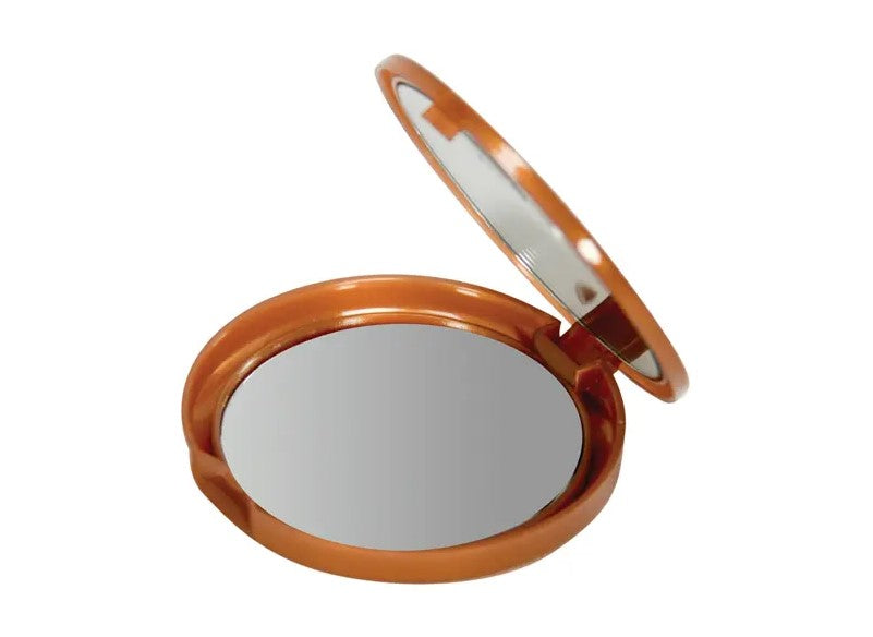 Compact macro mirror bronze open