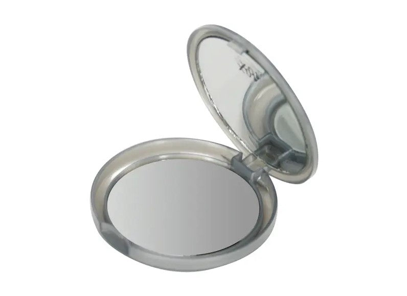 grey compact macro mirror open