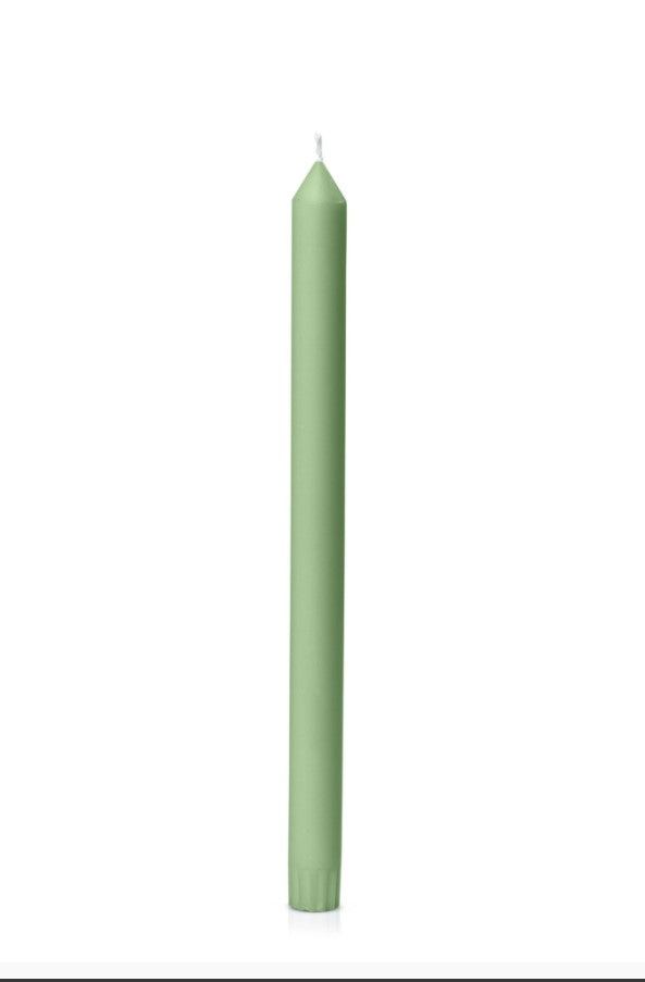 dinner taper candle in green