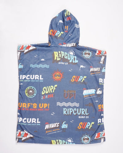 Ripcurl hooded print towel boy navy/red back