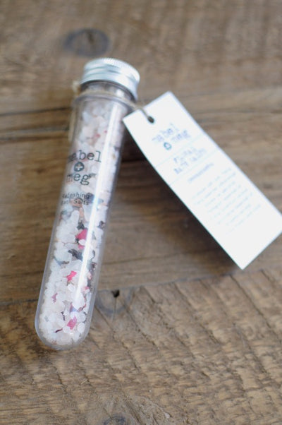 Floral test tube bath salts