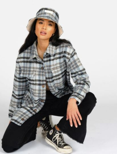 Rusty Nicola Reversible Plaid Bucket Hat