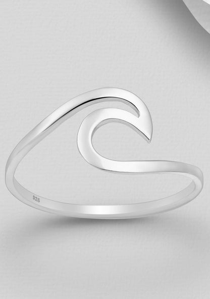 sterling silver wave ring