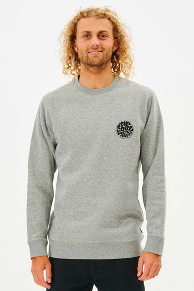 Rip Curl Mens Wetsuit Icon Sweatshirt front in grey male