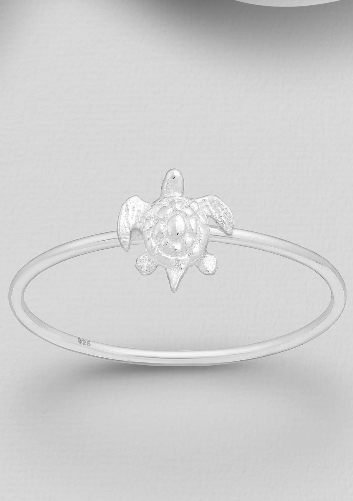sterling silver turtle ring